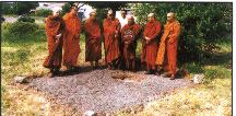 monks consecrate the land