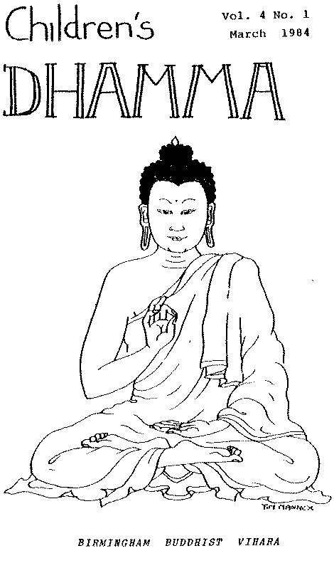 the cover for Children's Dhamma, Vol. 4 No.1, published by the Birmingham Buddhist Vihara